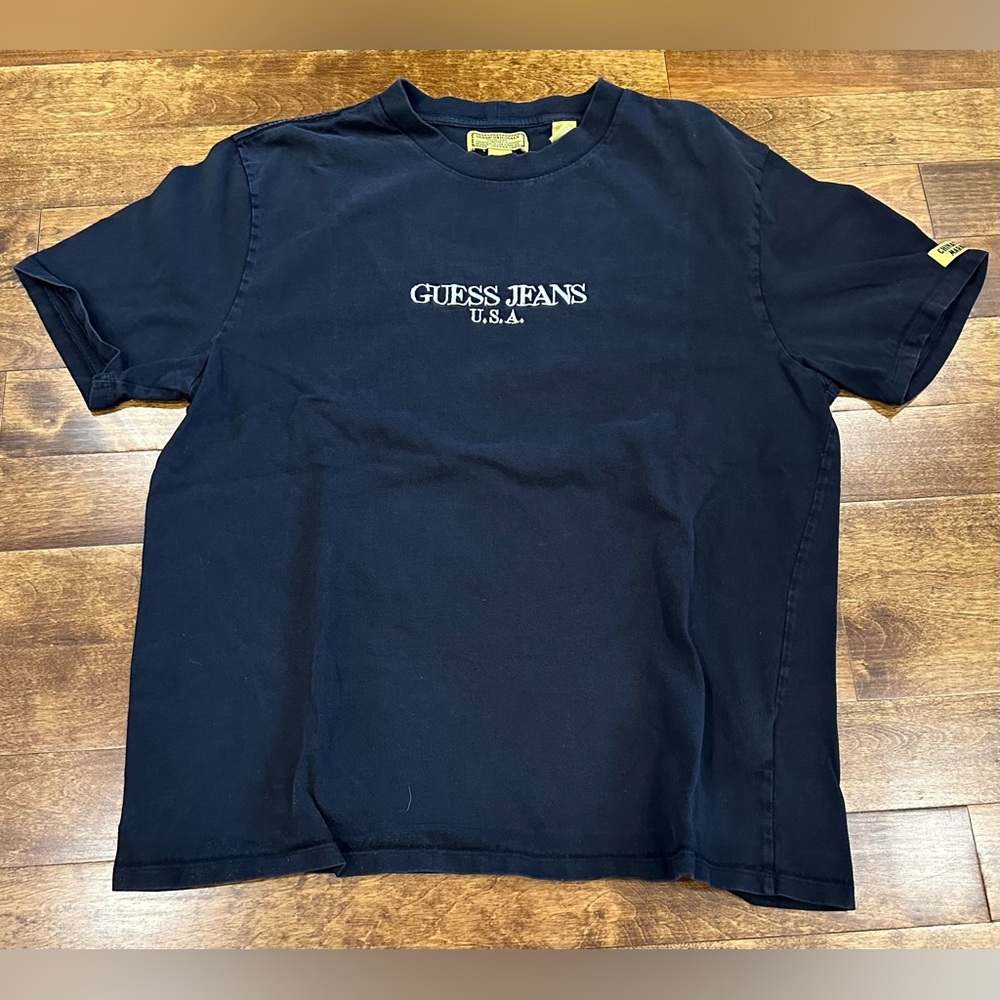 GUESS JEANS x CHINATOWN MARKET Black “Question Mark” T-Shirt Size LARGE